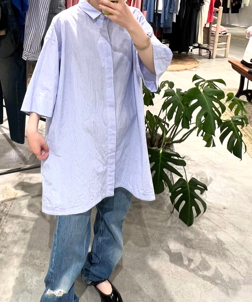 journal standard luxe MAY ロングシャツ ホワイト JOURNAL STANDARD LUXE（ジャーナルスタンダード ラックス）の