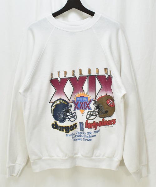 NBA/NFL/NHL/MLB(エヌビーエーエヌエフエルエヌエイチエルエムエルビー)の「【ヴィンテージ古着】90’s SUPER BOWL XXIX NFL クルーネックスウェット USA製(スウェット・メンズ・ホワイト・LARGE)」の10枚目の写真