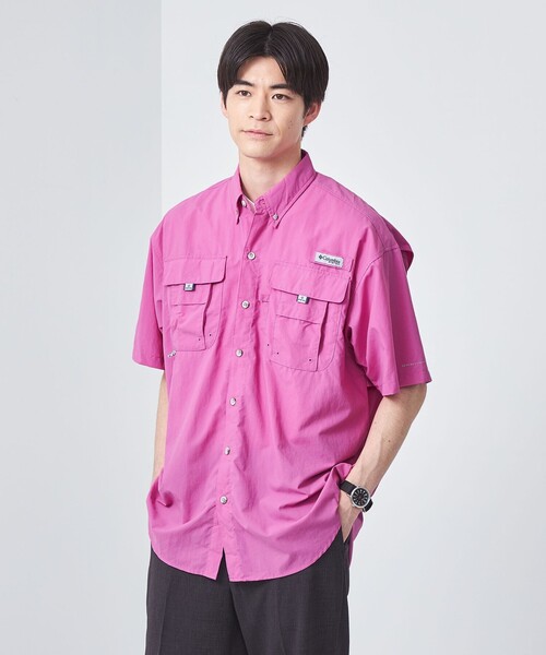 Columbia(コロンビア)の「<Columbia>バハマ 2 半袖 シャツ(シャツ/ブラウス・メンズ・オリーブ/ライトグレー/ピンク/コバルトブルー・S/M)」の1枚目の写真