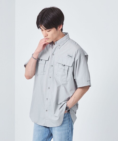 Columbia(コロンビア)の「<Columbia>バハマ 2 半袖 シャツ(シャツ/ブラウス・メンズ・オリーブ/ライトグレー/ピンク/コバルトブルー・S/M)」の2枚目の写真