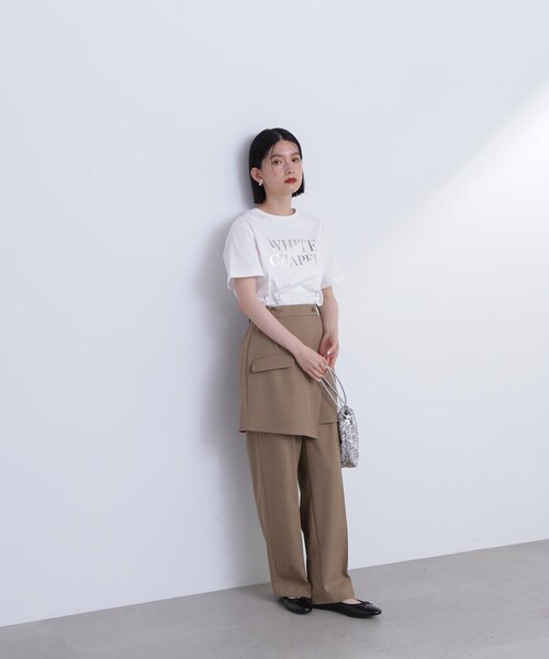 N.（N. Natural Beauty Basic）（エヌエヌナチュラルビューティーベーシック）の「◆箔プリントTシャツ（Tシャツ/カットソー・レディース・ホワイト×ゴールド/ホワイト×シルバー・MEDIUM）」の7枚目の写真