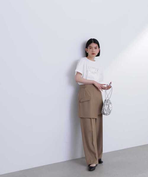 N.（N. Natural Beauty Basic）（エヌエヌナチュラルビューティーベーシック）の「◆箔プリントTシャツ（Tシャツ/カットソー・レディース・ホワイト×ゴールド/ホワイト×シルバー・MEDIUM）」の9枚目の写真