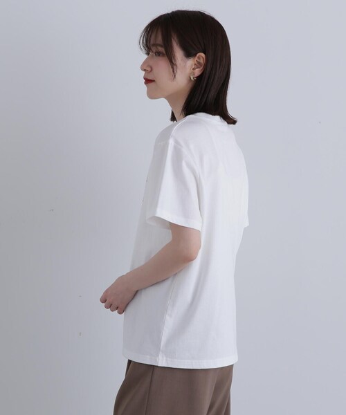 N.（N. Natural Beauty Basic）（エヌエヌナチュラルビューティーベーシック）の「◆箔プリントTシャツ（Tシャツ/カットソー・レディース・ホワイト×ゴールド/ホワイト×シルバー・MEDIUM）」の20枚目の写真