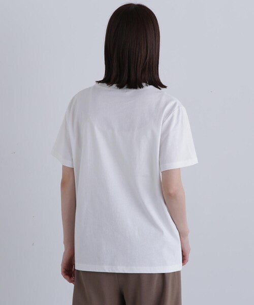 N.（N. Natural Beauty Basic）（エヌエヌナチュラルビューティーベーシック）の「◆箔プリントTシャツ（Tシャツ/カットソー・レディース・ホワイト×ゴールド/ホワイト×シルバー・MEDIUM）」の21枚目の写真