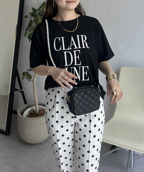 prose verse(プロズヴェール)の「【LUNE】フロッキーロゴTシャツ(Tシャツ/カットソー・レディース・オフホワイト/ブラック・MEDIUM)」の13枚目の写真