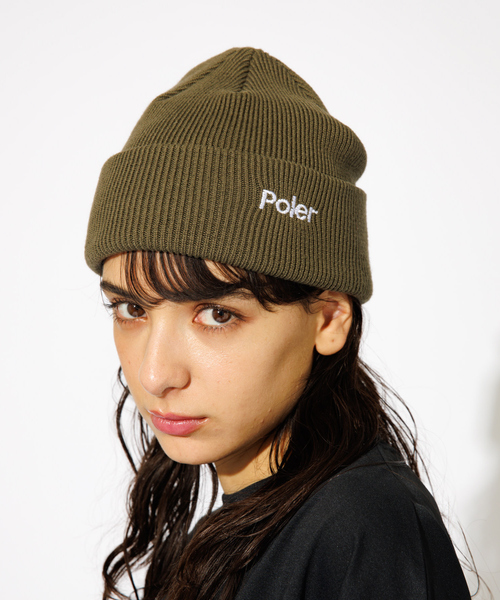 POLeR（ポーラー）の「【POLeR/ポーラー】SHALLOW BEANIE/シンプルワッチビーニー（ニットキャップ/ビーニー・メンズ・ブラック/カーキ/オレンジ/グレー・フリー）」の3枚目の写真