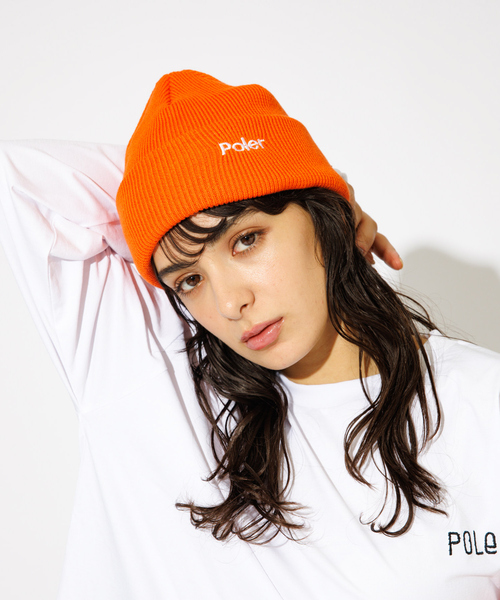 POLeR（ポーラー）の「【POLeR/ポーラー】SHALLOW BEANIE/シンプルワッチビーニー（ニットキャップ/ビーニー・メンズ・ブラック/カーキ/オレンジ/グレー・フリー）」の8枚目の写真