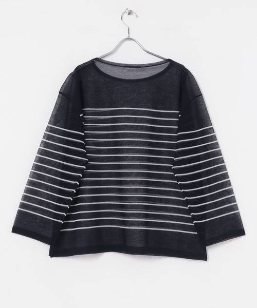 URBAN RESEARCH（アーバンリサーチ）の「ボートネックシアーニット（ニット/セーター・レディース・ホワイト系その他/オレンジ/ブルー系その他・FREE）」の20枚目の写真