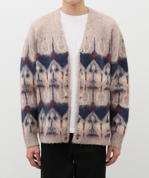 《追加》ジャガード柄モヘヤMIX カーディガン2