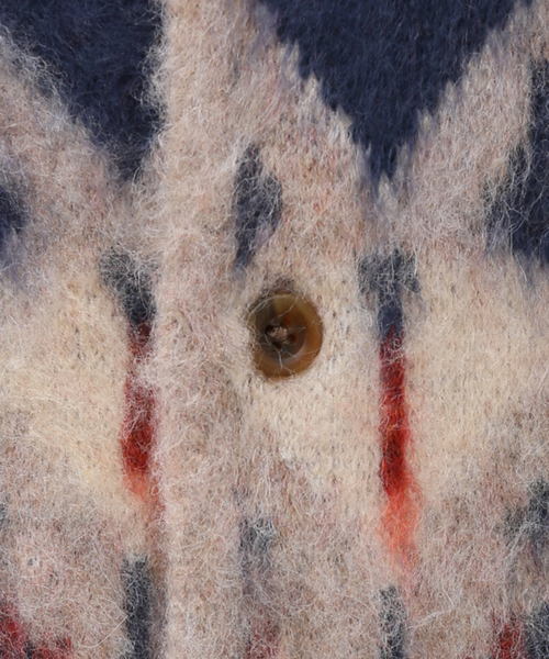 B.C STOCK（ベーセーストック）の「《追加》ジャガード柄モヘヤMIX カーディガン2（カーディガン/ボレロ・メンズ・ベージュ/グリーン/ブルー系その他・LARGE/MEDIUM）」の12枚目の写真