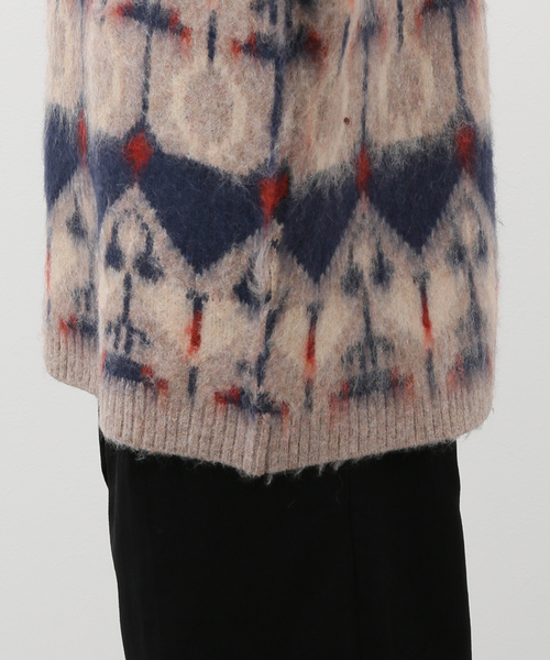 B.C STOCK（ベーセーストック）の「《追加》ジャガード柄モヘヤMIX カーディガン2（カーディガン/ボレロ・メンズ・ベージュ/グリーン/ブルー系その他・LARGE/MEDIUM）」の13枚目の写真