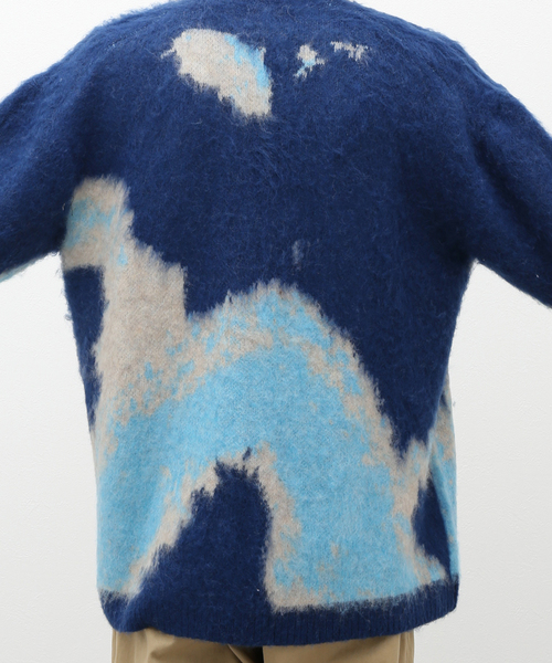 B.C STOCK（ベーセーストック）の「《追加》ジャガード柄モヘヤMIX カーディガン2（カーディガン/ボレロ・メンズ・ベージュ/グリーン/ブルー系その他・LARGE/MEDIUM）」の19枚目の写真