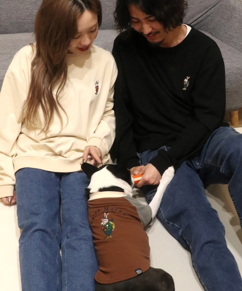 KRIFF MAYER(クリフメイヤー)の「もちのびラビットロンT(スタンド)(Tシャツ/カットソー・メンズ・カラフル/ブラウン/カーキ/ブラック/グレー/ナチュラル・X-LARGE/LARGE/MEDIUM)」の2枚目の写真