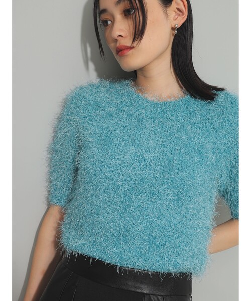 raybeams フェザーヤーン　クルーネック　ニット Ray BEAMS（レイビームス）の「Ray BEAMS / フェザーヤーン