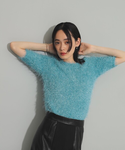 raybeams フェザーヤーン　クルーネック　ニット Ray BEAMS（レイビームス）の「Ray BEAMS / フェザーヤーン