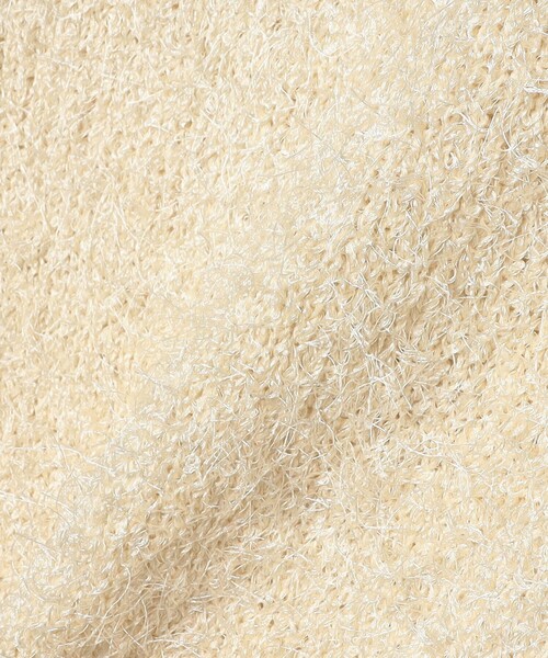 Ray BEAMS(レイビームス)の「フェザーヤーン ハーフスリーブ クルーネック ニット(ニット/セーター・レディース・オフホワイト/ライトブルー・ONE SIZE)」の17枚目の写真