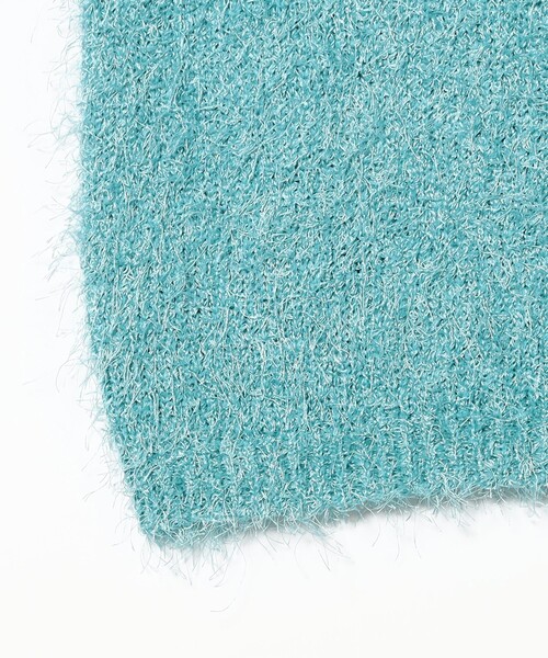 Ray BEAMS(レイビームス)の「フェザーヤーン ハーフスリーブ クルーネック ニット(ニット/セーター・レディース・オフホワイト/ライトブルー・ONE SIZE)」の22枚目の写真