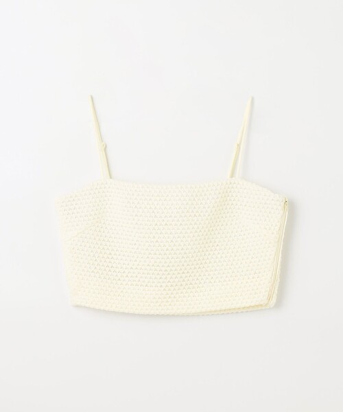 GRACE CONTINENTAL(グレースコンチネンタル)の「ニットライクレースビスチェ(その他トップス・レディース・ブラック/キャメル/キナリ・36)」の2枚目の写真