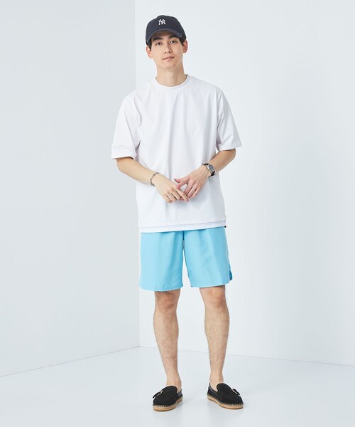 green label relaxing(グリーンレーベルリラクシング)の「シティアクティビTee Tシャツ -吸水速乾-(Tシャツ/カットソー・メンズ・ライム/マスタード/ホワイト/ブラック・M/XL/S/L)」の21枚目の写真