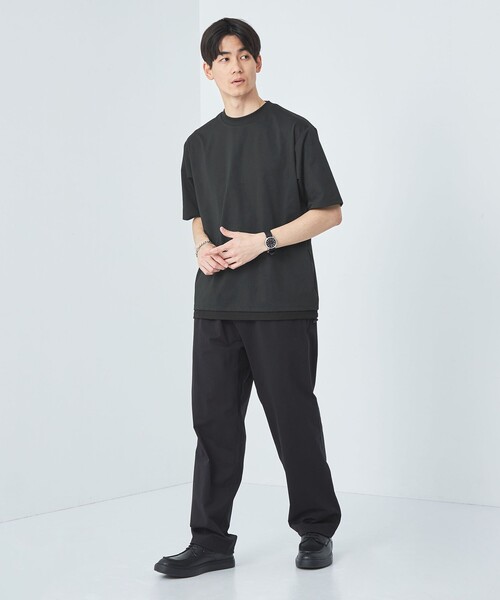 green label relaxing(グリーンレーベルリラクシング)の「シティアクティビTee Tシャツ -吸水速乾-(Tシャツ/カットソー・メンズ・ライム/マスタード/ホワイト/ブラック・M/XL/S/L)」の19枚目の写真