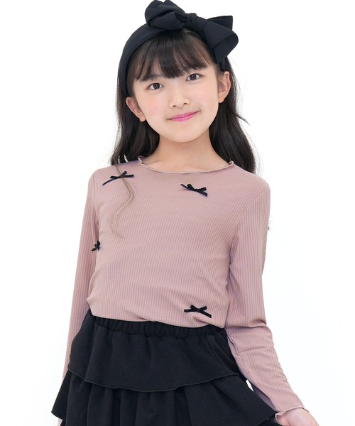 Bee des Bee(ビーデスビー)の「メロウリボントップス(その他トップス・キッズ・ピンク系1/ブラック/パープル・130cm/120cm/110cm/100cm/150cm/140cm)」の3枚目の写真