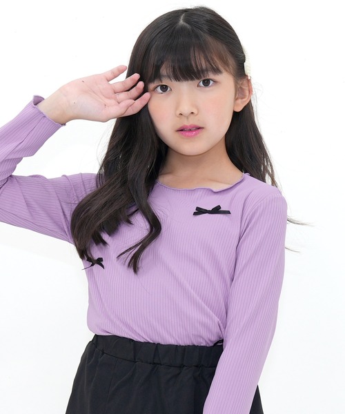 Bee des Bee(ビーデスビー)の「メロウリボントップス(その他トップス・キッズ・ピンク系1/ブラック/パープル・130cm/120cm/110cm/100cm/150cm/140cm)」の2枚目の写真