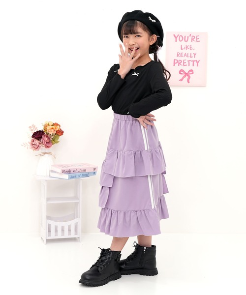 Bee des Bee(ビーデスビー)の「メロウリボントップス(その他トップス・キッズ・ピンク系1/ブラック/パープル・130cm/120cm/110cm/100cm/150cm/140cm)」の8枚目の写真