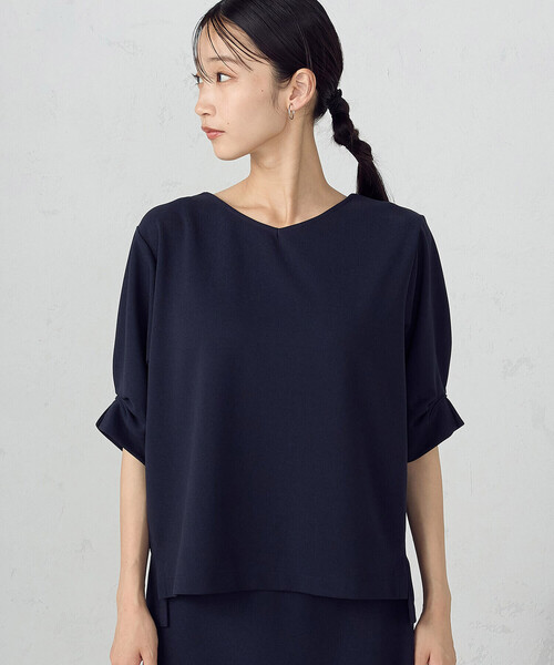 COMME CA ISM(コムサイズム)の「デザインスリーブ カットソー / セットアップ対応(Tシャツ/カットソー・レディース・ネイビー/ブラック・MEDIUM/LARGE)」の11枚目の写真