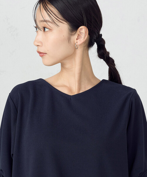 COMME CA ISM(コムサイズム)の「デザインスリーブ カットソー / セットアップ対応(Tシャツ/カットソー・レディース・ネイビー/ブラック・MEDIUM/LARGE)」の14枚目の写真