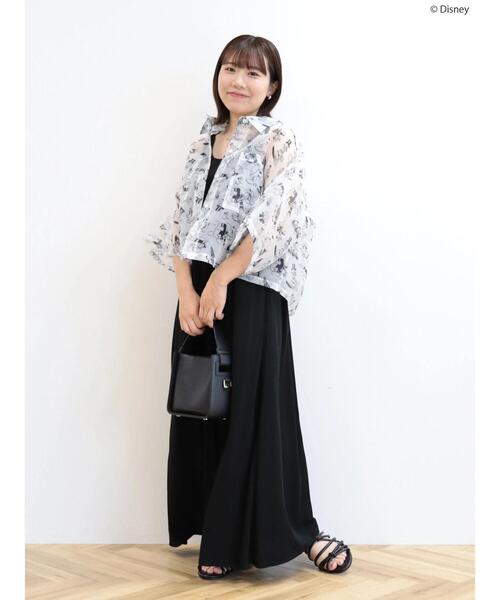 Disney（ディズニー）の「総柄シアーショート丈シャツ/Disney（シャツ/ブラウス・レディース・アイボリー/ネイビー・FREE）」の15枚目の写真