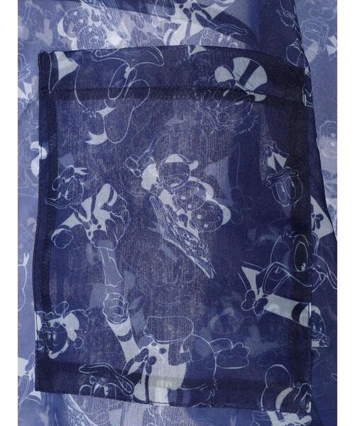 Disney（ディズニー）の「総柄シアーショート丈シャツ/Disney（シャツ/ブラウス・レディース・アイボリー/ネイビー・FREE）」の6枚目の写真