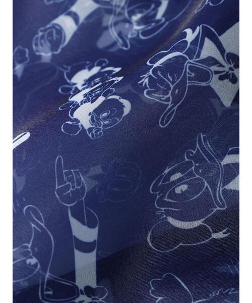 Disney（ディズニー）の「総柄シアーショート丈シャツ/Disney（シャツ/ブラウス・レディース・アイボリー/ネイビー・FREE）」の5枚目の写真