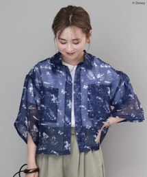 Disney | 総柄シアーショート丈シャツ/Disney(シャツ/ブラウス)