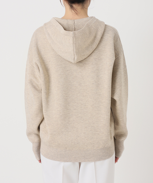 追加》接結タック編みフードプルオーバー（ニット/セーター