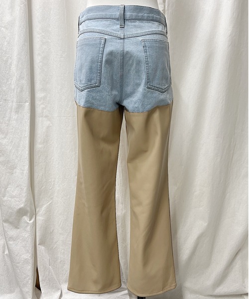 PROVOKE （プロヴォーク）の「DENIM×FAKELEATHER PANTS（その他パンツ・レディース・ブラック/ベージュ・FREE）」の7枚目の写真