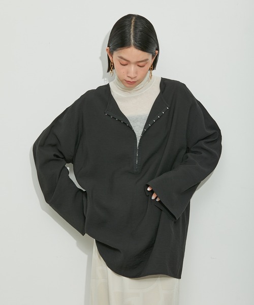 ADAM ET ROPE'（アダムエロペ）の「2WAYリネンロンTEEブラウス