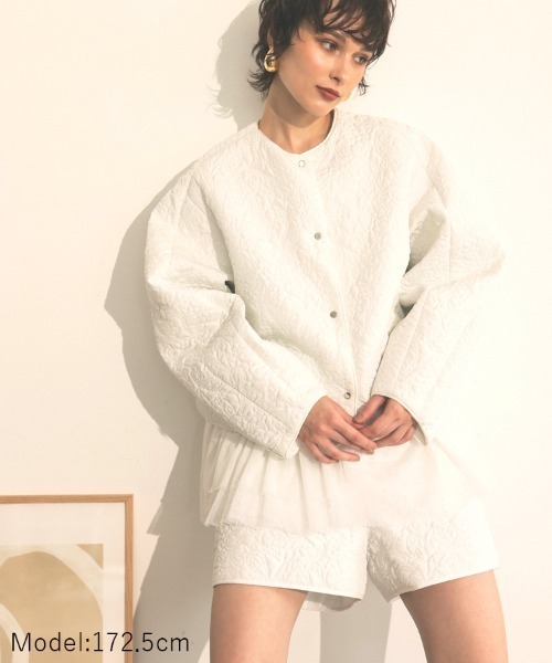 DONOBAN(ドノバン)の「フラワーキルティングショートパンツ(その他パンツ・レディース・ブラック/ホワイト・ONE)」の9枚目の写真