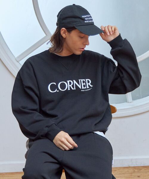 FFEIN（フェイン）の「【FFEIN(フェイン)】センターロゴプルオーバースウェット / スウェット クルーネック  裏起毛【セットアップ対応】（スウェット・メンズ・ネイビー/ブラック/アッシュグレー・SMALL/MEDIUM/LARGE）」の13枚目の写真