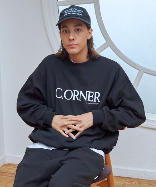 FFEIN（フェイン）の「【FFEIN(フェイン)】センターロゴプルオーバースウェット / スウェット クルーネック  裏起毛【セットアップ対応】（スウェット・メンズ・ネイビー/ブラック/アッシュグレー・SMALL/MEDIUM/LARGE）」の14枚目の写真