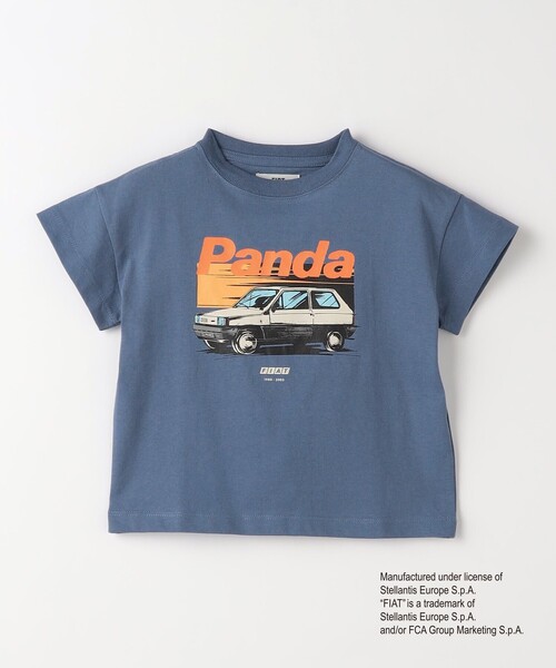 green label relaxing(グリーンレーベルリラクシング)の「【別注】<URBAMENT>TJ FIAT PANDA Tシャツ / キッズ 100cm-130cm(Tシャツ/カットソー・キッズ・ネイビー/ブラウン/ホワイト・120cm/110cm/100cm/130cm)」の1枚目の写真