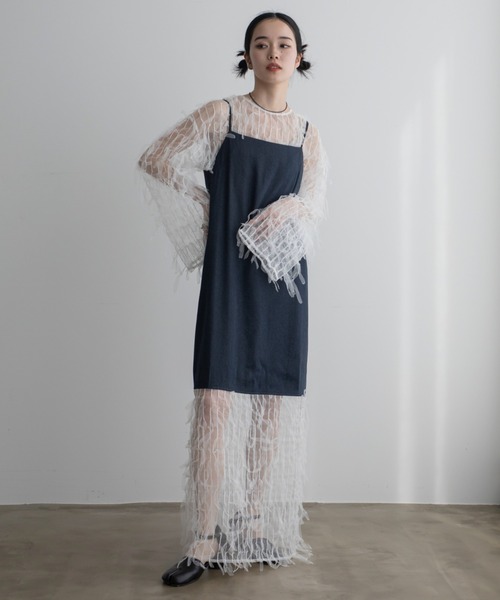 23区R（アール）PAGANINI☆パガニーニ☆リネンワンピース☆38サイズ美品 ステッチデニムパフワンピース[品番：FROW0000087]｜by muni:r