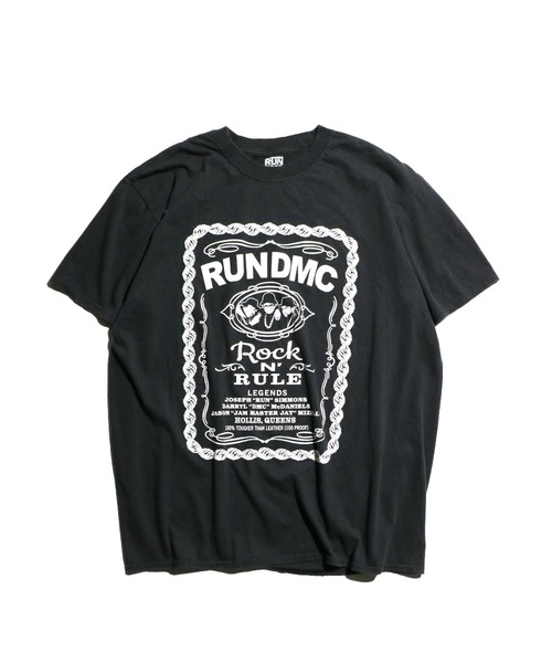 THRIFTY LOOK（スリフティールック）の「THRIFTY LOOK / スリフティールック THRIFTY "RUN DMC" TEE ランディーエムシー ヒップホップTシャツ  ユーズド加工（Tシャツ/カットソー・メンズ・ブラック/ブラック系その他・LARGE/X-LARGE/MEDIUM）」の2枚目の写真