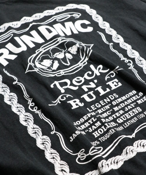 THRIFTY LOOK（スリフティールック）の「THRIFTY LOOK / スリフティールック THRIFTY "RUN DMC" TEE ランディーエムシー ヒップホップTシャツ  ユーズド加工（Tシャツ/カットソー・メンズ・ブラック/ブラック系その他・LARGE/X-LARGE/MEDIUM）」の4枚目の写真