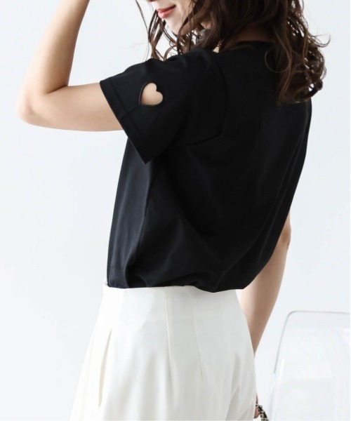 SUGAR BISKET（シュガービスケット）の「ハートカットTシャツ（Tシャツ/カットソー・レディース・オートミール/ホワイト/ブラック・フリー）」の14枚目の写真