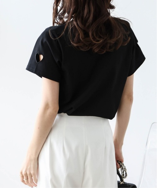 SUGAR BISKET（シュガービスケット）の「ハートカットTシャツ（Tシャツ/カットソー・レディース・オートミール/ホワイト/ブラック・フリー）」の13枚目の写真