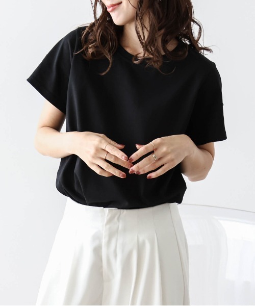 SUGAR BISKET（シュガービスケット）の「ハートカットTシャツ（Tシャツ/カットソー・レディース・オートミール/ホワイト/ブラック・フリー）」の11枚目の写真