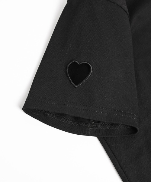 SUGAR BISKET（シュガービスケット）の「ハートカットTシャツ（Tシャツ/カットソー・レディース・オートミール/ホワイト/ブラック・フリー）」の8枚目の写真