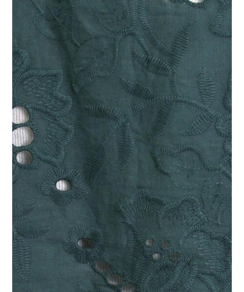 Samansa Mos2（サマンサ モスモス）の「カットワーク刺繍フリルブラウス（シャツ/ブラウス・レディース・ブラック/オフホワイト/グリーン・F）」の14枚目の写真