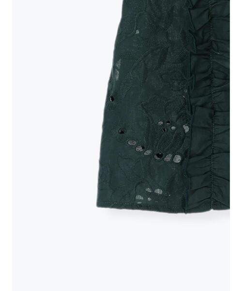 Samansa Mos2（サマンサ モスモス）の「カットワーク刺繍フリルブラウス（シャツ/ブラウス・レディース・ブラック/オフホワイト/グリーン・F）」の7枚目の写真