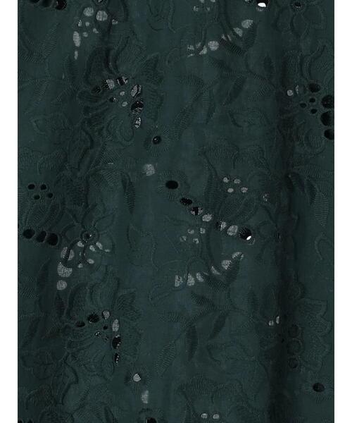 Samansa Mos2（サマンサ モスモス）の「カットワーク刺繍フリルブラウス（シャツ/ブラウス・レディース・ブラック/オフホワイト/グリーン・F）」の5枚目の写真